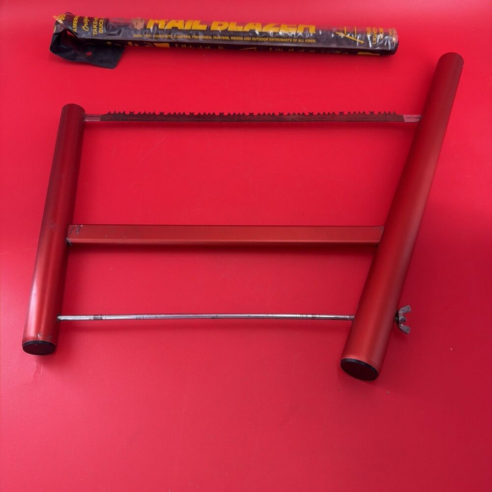 Trailblazer Take Down Buck Saw Folding Frame Saw Aluminum Red Compact Hiking